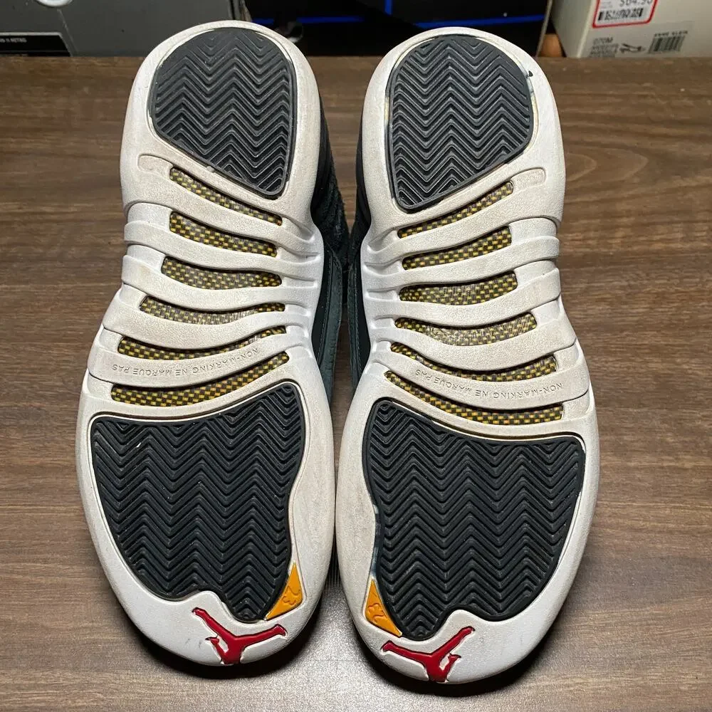 Kid's Air Jordan 12 Retro Mid Reverse Taxi Youth Size 5.5Y Sneakers (153265-017)
